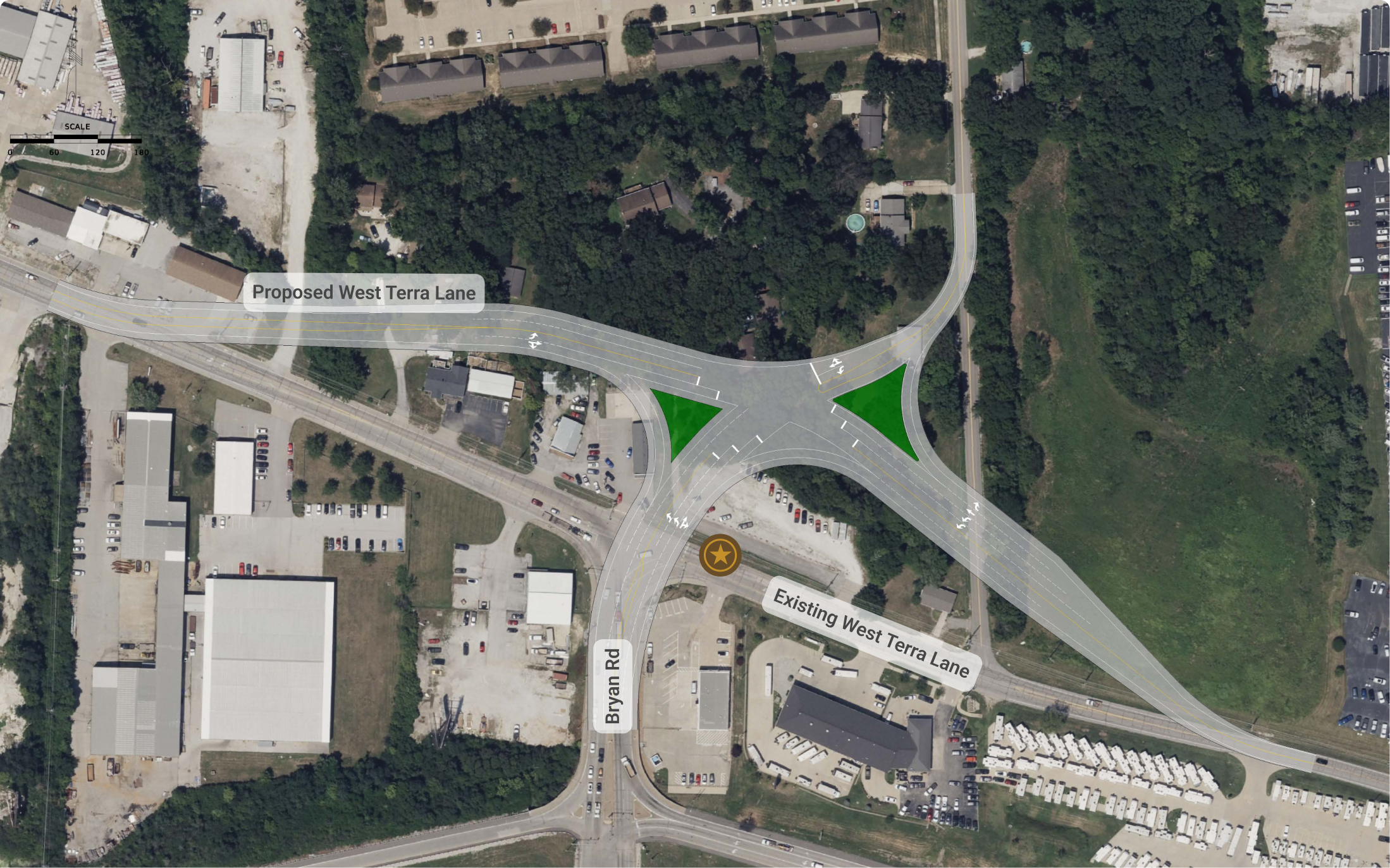 map of propsed lane