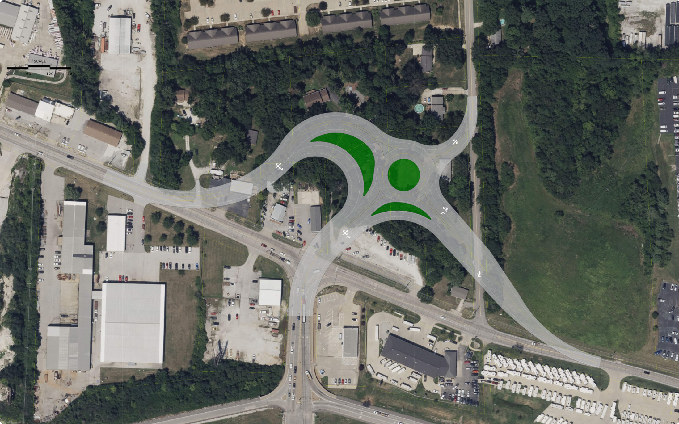 map of propsed lane