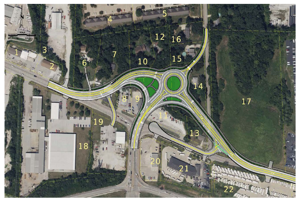 map of proposed lane